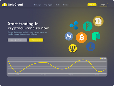 Crypto Homepage crypto ui ux