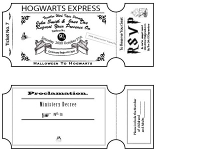 Hogwarts Wedding Invite