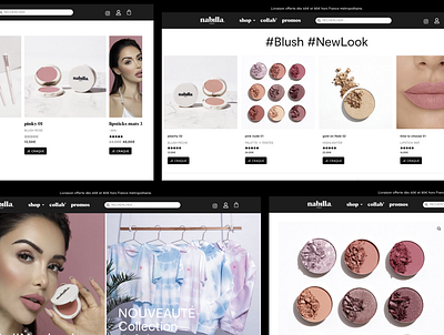 Nabilla Beauty Website ecommerce landing page