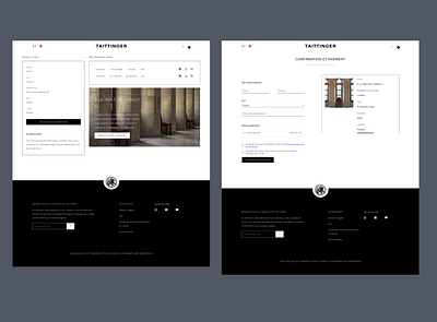 Taittinger Book a visit ecommerce landing page