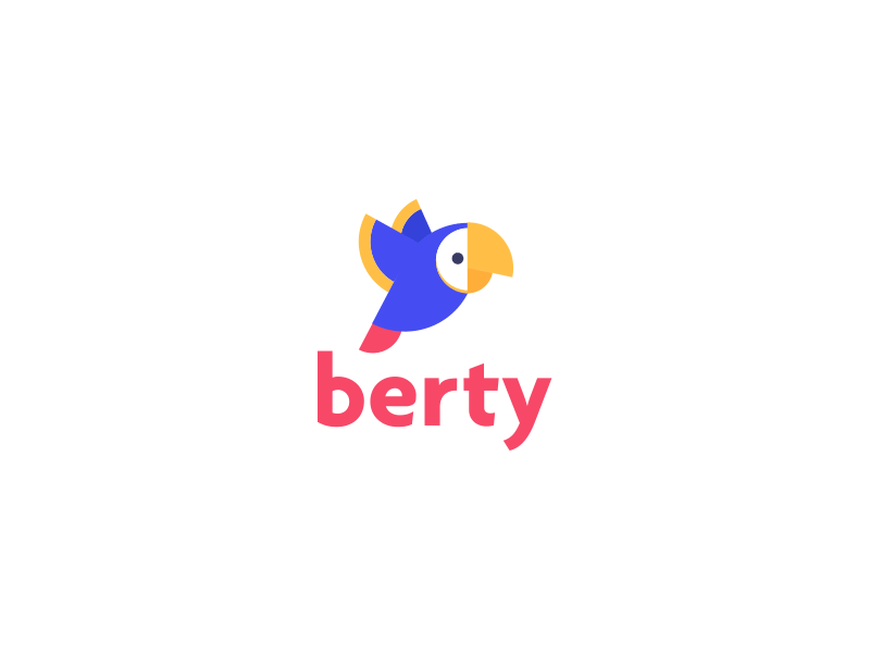 Berty Logo Animation 2d aimation after effects design filippo marchetti logo logo animation minimal.geometric motiondesign motiongraphics orange wedge parrot rgb simple strokes swirl