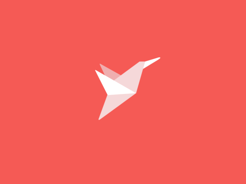 Ommie Logo Animation 2d aftereffects animation bird bodymovin folding folds geometric logo animation lottie minimal motiondesign motiongraphics orange wedge orangewedge origami paper red