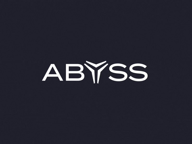 Abyss Logo Animation animation flat flatdesign logo logo animation logo design minimal minimalism motiondesign motiongraphics tex reveal text animation type animation