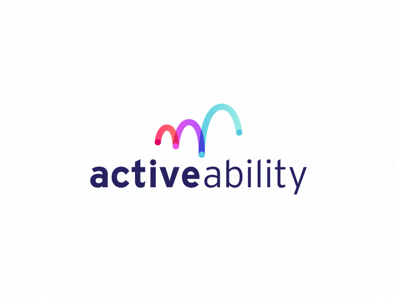 Active Ability Logo Animation 2danimation animation bounce gradient logo logo animation logo design motiondesign motiongraphics text animation text reveal type animation