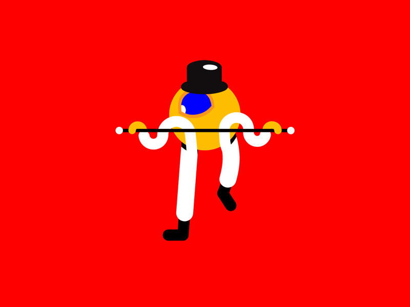 A Clockwork OrangeWedge a clockwork orange after effect bouncy character animation character design design duik filippo marchetti minimal motion design motion graphics orange wedge orangewedge rubberhose rubberhose2 vector walkcycle