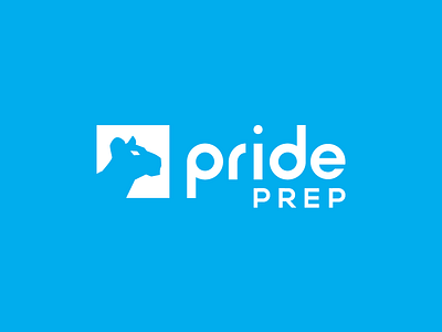 Pride Prep Middle School blue brand lion logo middle school prep pride school student