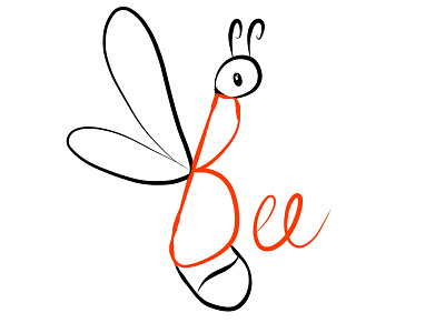 BEE LOGO MINIMALIST LOGO AND FLAT LOGO