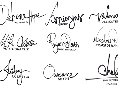 signature logos 3d animation branding design drawing graphic design illustration logo motion graphics signature logo typography ui ux vector