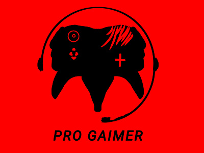 pro gamer vintage logo