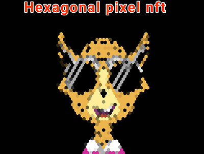 hexagonal pixel nft 3d animation branding design drawing graphic design illustration logo motion graphics nft pixel typography ui ux vector