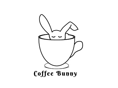 COFFEE BUNNY LOGO 3d animation branding bunny coffee design drawing graphic design illustration logo motion graphics typography ui ux vector