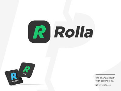 Rolla App Logo android app brand branding cycling health health app icon illustration ios jogging letter r logo logotype