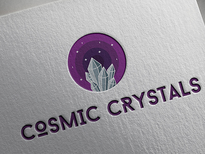 Cosmic Logo brand branding crystal gem logo logotype sky space
