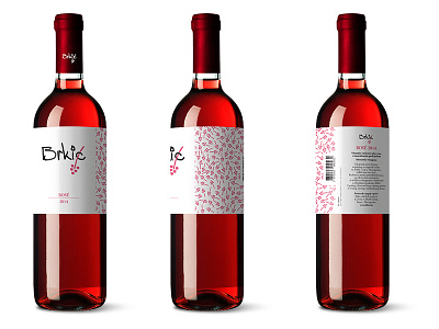 Brkic Rose Wine Label label pattern sticker wine wine label