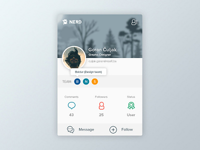 Profile Card android app ios mobile osx profile ui ux web