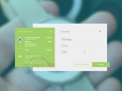 Checkout Card 002 basket card checkout dailyui pay purchase ui ux