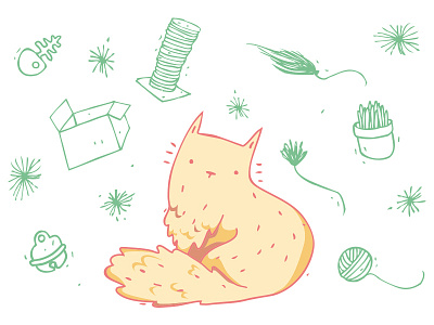 the cat cat illustration