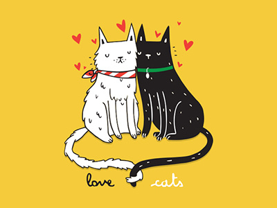 Love Cats cats illustration love vector art