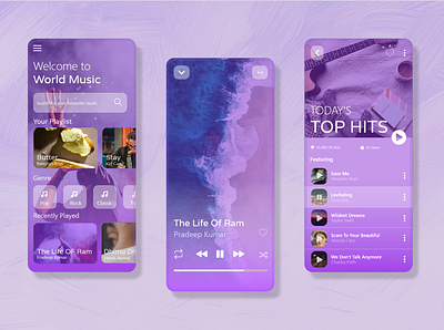 Music player 🎶🎶UI Design app design music player ui ux