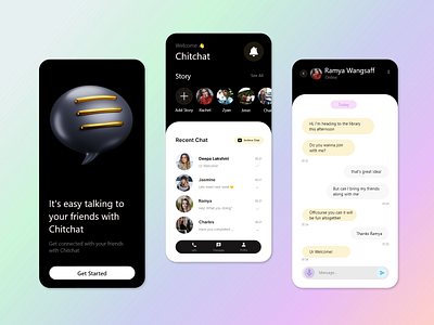Chit Chat App 🗯️🤳UI chat facebook messenger mobile app whatsapp