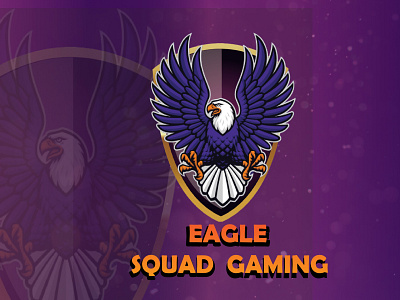 "EAGLE SQUAD GAMING"Logo design gaming design gaming logo graphic design illustration logo logo design ms graphics vector