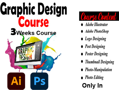 GD Course 3d animation design graphic design illustration logo vector