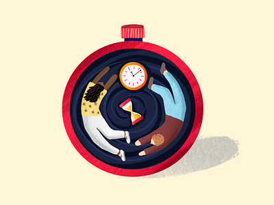 Time management design illustration procreate