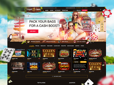 Caribic Casino Web caribic casino games summer web webdesign