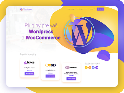 Wordpress & WooCommerce plugins clean code colorful freebie illustration invelity layout plugin round web woocomerce wordpress