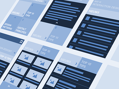 Wireframing application blue interaction design minimalistic mobile quick vector wireframe