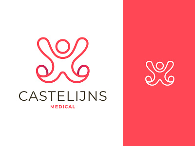 Castelijns Medical - medical inspections for skydiving branding icon logo mark medical skydiving