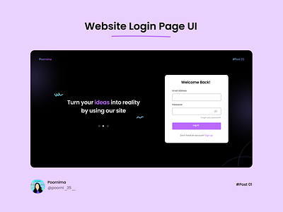 Login Page UI design login page sign up ui ux uxui website design wensite login page