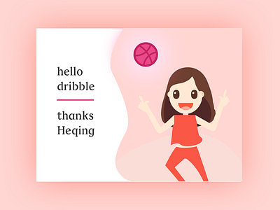 Hello dribbble illustration 插画、ui