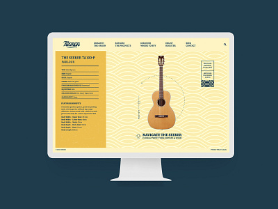 Tasman Guitar website design digital graphicdesign guitar ui ux website