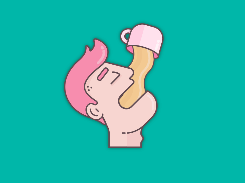 Thirst for the bean aftereffects animation coffee drink gif illustration simple