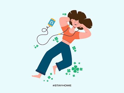 Stay home - stay relaxed covid19 illustrations stay fit stay healthy stay home stay safe vector work from home