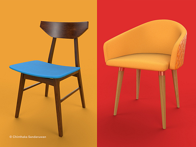 Mid-century modern 3D furniture pack