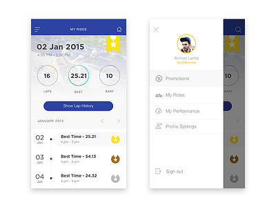 Xconnect - Mobile App android app gocart mobile racing ui ux