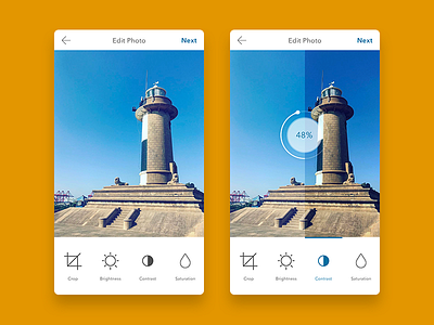 Photo Editor - App Concept android concept contrast editor ios mobile photo ui ux