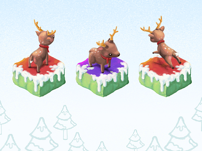 Comet jump - Game assets art assets christmas comet deer design digitalart game illustration isometric red santa