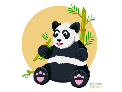 Giant panda - Vector speed drawing (Ep_#02) adobe digital art giant panda illustartor illustration panda photoshop speed drawing vector