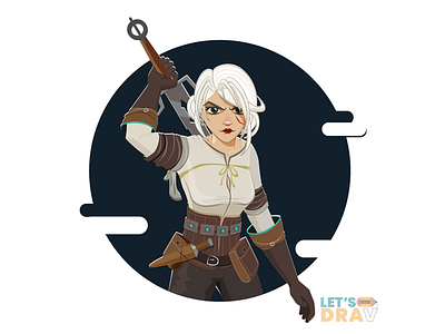 Ciri (The Witcher 3) - Vector speed drawing art ciri digitalart illustration illustrator photoshop speed drawing vector witcher3