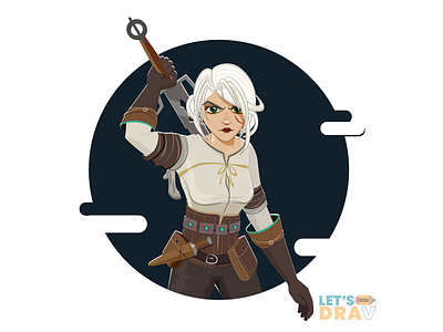 Ciri (The Witcher 3) - Vector speed drawing