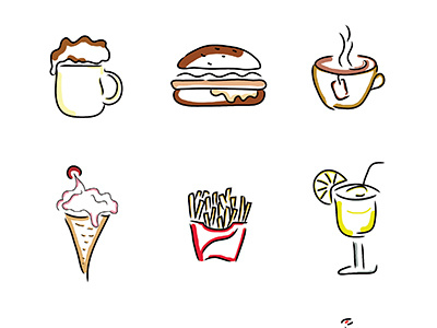 Junk Food Icons food icons junk