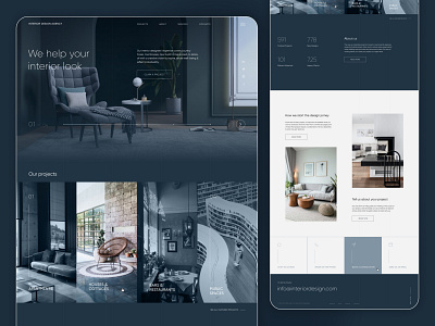 Interior Design Agency Website Concept concept design dark background website design design agency interior design minimalist design modern typography ui ui design user interface user interface design web web design website website concept website design