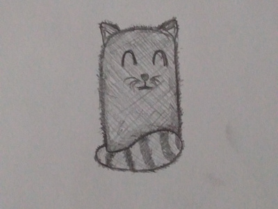 Hey cat! cat character draw face idea pencil simple sketch sketching