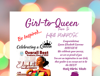 Girl-to-Queen 'Be Inspired' poster branding design graphic design logo ui ux