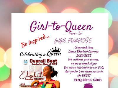 Girl-to-Queen 'Be Inspired' poster