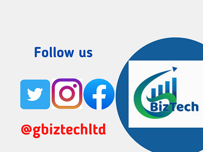 G-BizTech Social media handles branding design graphic design logo ui ux vector