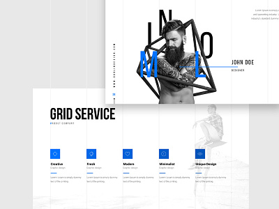 Grids Minimal Powerpoint Template clean creativemarket minimal minimalist powerpoint ppt pptx presentation template
